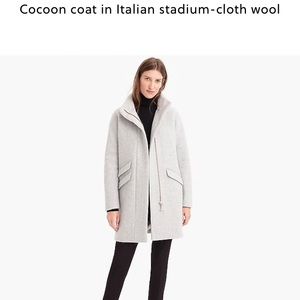 J.Crew Cocoon Coat in Italian stadium-cloth wool